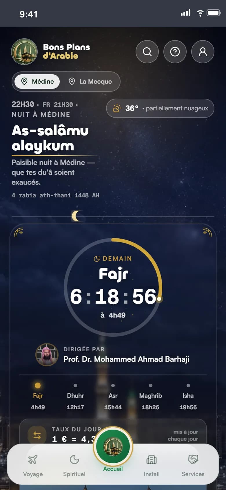 Accueil Médine la nuit